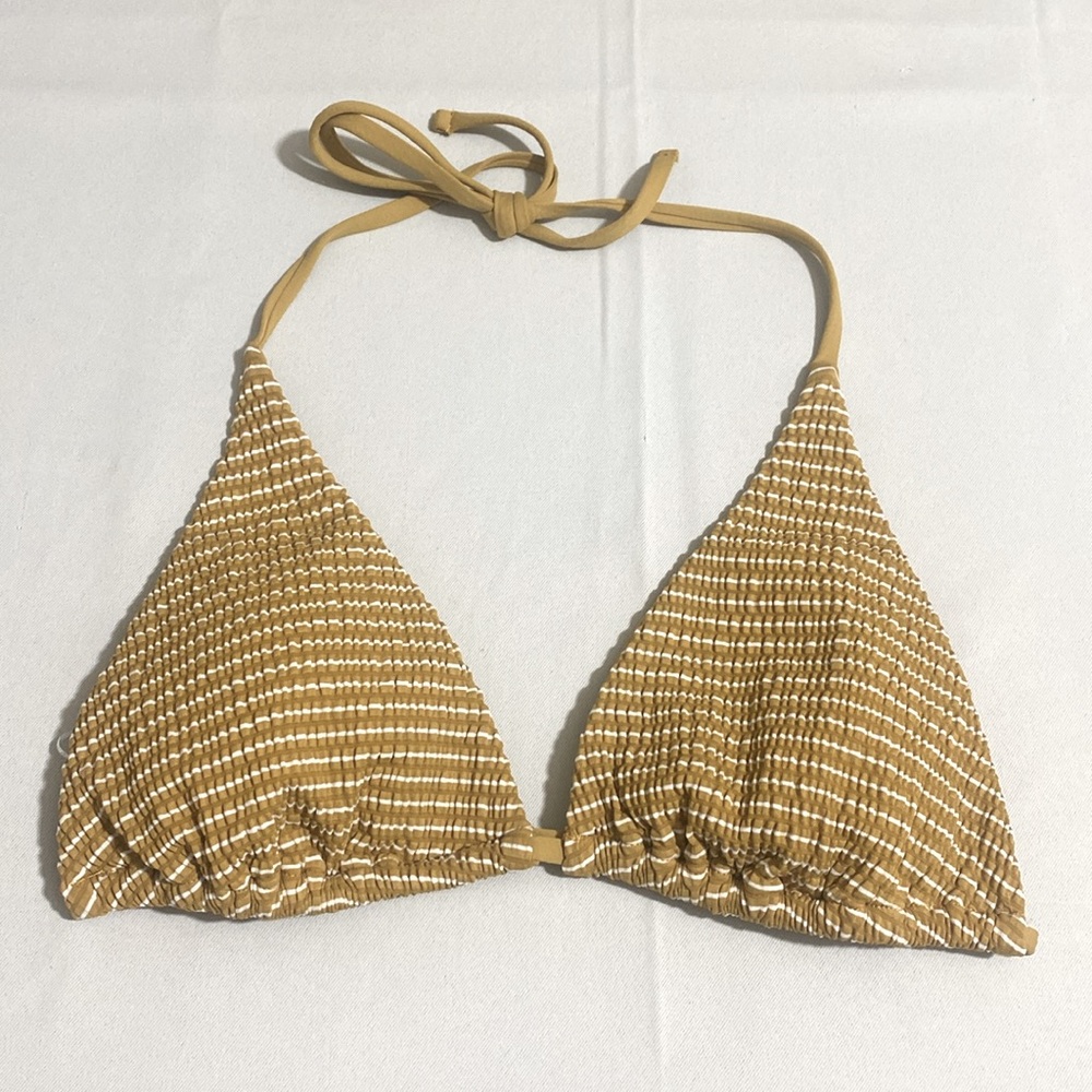 WET Women's Striped String Bikini Top Size L